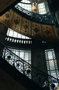 Mexico City 'deki Müze Nacional de Arte MUNAL eski İletişim Sarayı Stariways - Mayıs 2023. Yüksek kalite fotoğraf