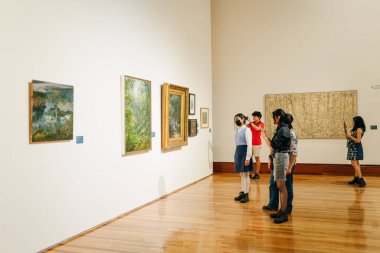 Mexico City 'deki Müze Nacional de Arte MUNAL eski İletişim Sarayı Stariways - Mayıs 2023. Yüksek kalite fotoğraf