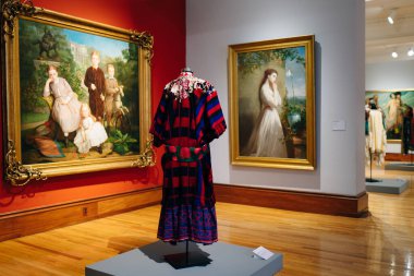 Mexico City 'deki Müze Nacional de Arte MUNAL eski İletişim Sarayı Stariways - Mayıs 2023. Yüksek kalite fotoğraf