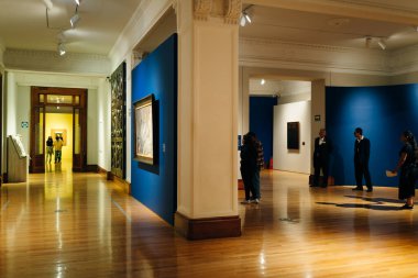 Mexico City 'deki Müze Nacional de Arte MUNAL eski İletişim Sarayı Stariways - Mayıs 2023. Yüksek kalite fotoğraf