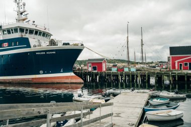 Lunenburg, NS, Kanada - sep 2022 UNESCO dünya mirası tarihi şehir merkezinde. Yüksek kalite fotoğraf