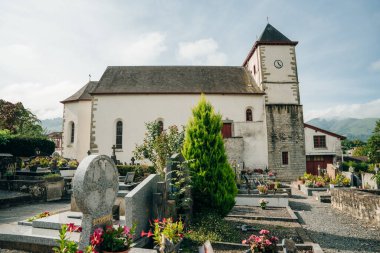 Saint Jean Pied de Port, Camino de Santiago, Fransa, UNESCO 'nun geleneksel başlangıç noktasıdır - Santiago de Compostela' ya Pilgrim Yolu. Yüksek kalite fotoğraf