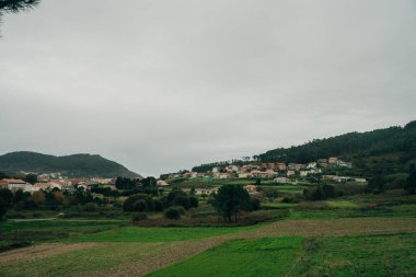 Muxia, İspanya 'nın La Coruna şehrinde küçük bir sahil kasabası ve turizm beldesi. Yüksek kalite fotoğraf