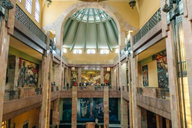 Mexico City, Meksika - Mayıs 2023 Palacio de Güzellik Sanatları Sarayı. Yüksek kalite fotoğraf