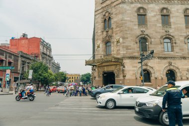 Mexico City, CDMX, Meksika - Mayıs 2023 Post Museum 'un dışında, Meksika' nın tarihi merkezinde. Yüksek kalite fotoğraf