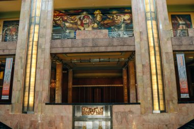 Mexico City, Meksika - Mayıs 2023 Palacio de Güzellik Sanatları Sarayı. Yüksek kalite fotoğraf
