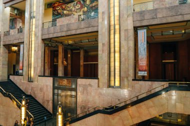 Mexico City, Meksika - Mayıs 2023 Palacio de Güzellik Sanatları Sarayı. Yüksek kalite fotoğraf