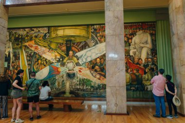 Mexico City, Meksika - Mayıs 2023 Palacio de Güzellik Sanatları Sarayı. Yüksek kalite fotoğraf