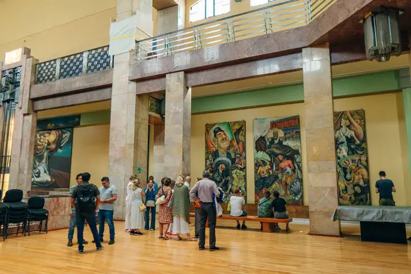Mexico City, Meksika - Mayıs 2023 Palacio de Güzellik Sanatları Sarayı. Yüksek kalite fotoğraf