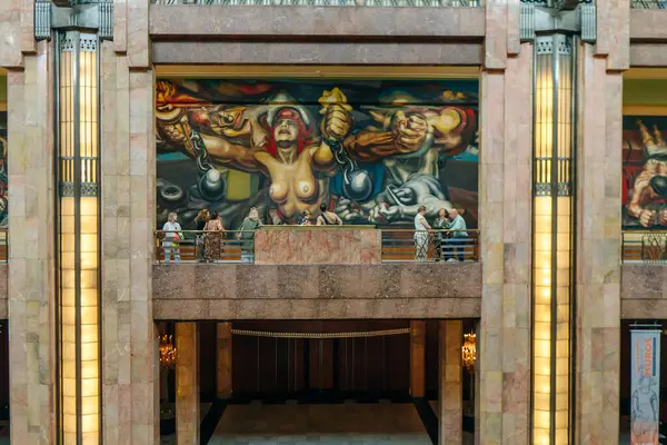 Mexico City, Meksika - Mayıs 2023 Palacio de Güzellik Sanatları Sarayı. Yüksek kalite fotoğraf