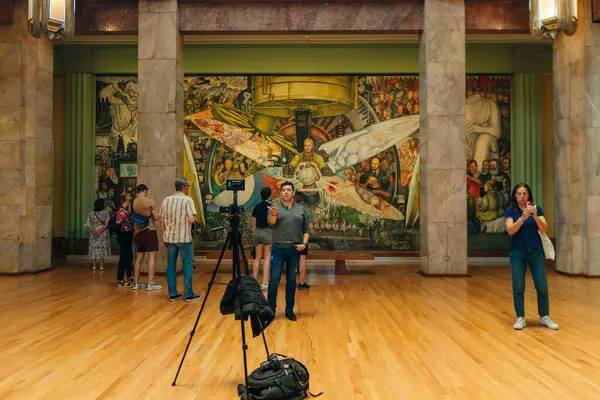 Mexico City, Meksika - Mayıs 2023 Palacio de Güzellik Sanatları Sarayı. Yüksek kalite fotoğraf