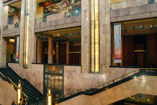 Mexico City, Meksika - Mayıs 2023 Palacio de Güzellik Sanatları Sarayı. Yüksek kalite fotoğraf