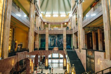 Mexico City, Meksika - Mayıs 2023 Palacio de Güzellik Sanatları Sarayı. Yüksek kalite fotoğraf