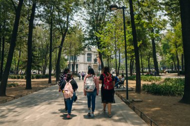Ciudad de Mexico - Mayıs 2023 Alameda Central Park. Yüksek kalite fotoğraf