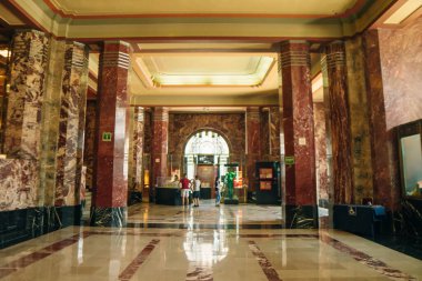 Mexico City, Meksika - Mayıs 2023 Palacio de Güzellik Sanatları Sarayı. Yüksek kalite fotoğraf