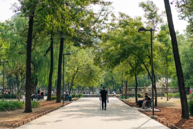 Ciudad de Mexico - Mayıs 2023 Alameda Central Park. Yüksek kalite fotoğraf