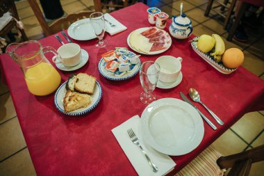Kahvaltı için sağlıklı hafif yemekler. Kahvaltı masası. Yüksek kalite fotoğraf