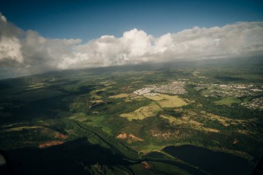 Lihue, Kauai Hawaii , USA - sep 2022 Aerial view of Nawiliwili Bay and Kalpaki Beach. High quality photo clipart