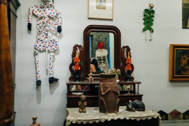 Mexico City, Meksika - Mayıs 2023 Blue House Müzesi İspanyolca: La Casa Azul. Yüksek kalite fotoğraf