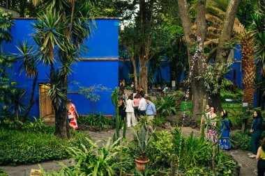 Mexico City, Meksika - Mayıs 2023 Blue House Müzesi İspanyolca: La Casa Azul. Yüksek kalite fotoğraf