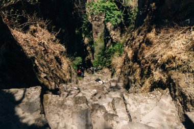 Tepozteco Piramidi Tepoztlan, Morelos, Meksika - Nisan 2023. Yüksek kalite fotoğraf