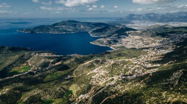 Kalkan 'ın göz kamaştırıcı manzarası güzel bir koy, büyüleyici plajları, büyüleyici doğası. Yüksek kalite fotoğraf