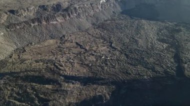 Hawaii 'nin Büyük Adası' nda volkanik kilauea havası. Yüksek kalite 4k görüntü