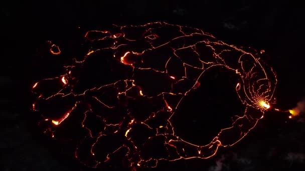Vue Aérienne Volcan Kilauea Dans Grande Île Hawaï Images Haute — Video