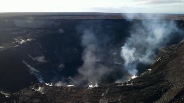 Εναέρια Του Ηφαιστείου Kilauea Στο Μεγάλο Νησί Της Χαβάης Υψηλής — Αρχείο Βίντεο