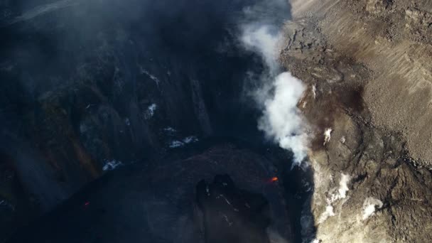 Vulkán Kilauea Levegője Hawai Szigetén Kiváló Minőségű Felvételek — Stock videók