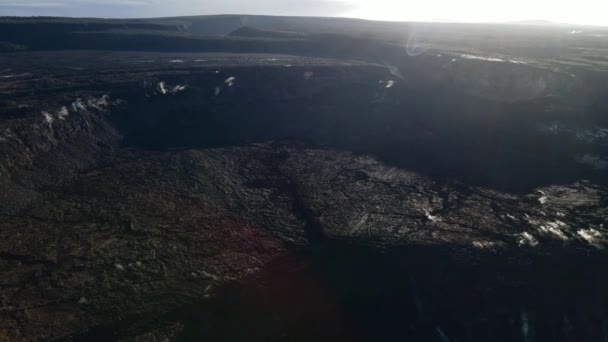 Aérea Del Volcán Kilauea Isla Grande Hawai Imágenes Alta Calidad — Vídeos de Stock
