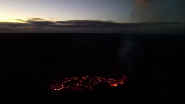 Aérea Del Volcán Kilauea Isla Grande Hawai Imágenes Alta Calidad — Vídeo de stock