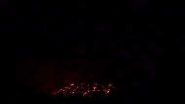 Hawaii 'nin Büyük Adası' nda volkanik kilauea havası. Yüksek kalite 4k görüntü