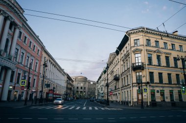 Sabah bomboş bir Nevsky vakası. Saint-Petersburg, Rusya. Yüksek kalite fotoğraf