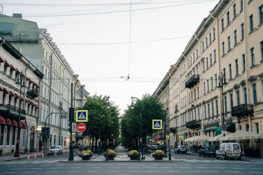 Sabah bomboş bir Nevsky vakası. Saint-Petersburg, Rusya. Yüksek kalite fotoğraf