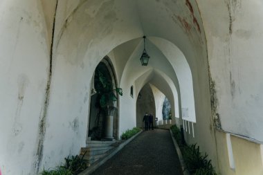 Sintra, Lizbon, Portekiz 'deki Pena Sarayı. Ünlü bir dönüm noktası. Avrupa 'nın en güzel kaleleri. Yüksek kalite fotoğraf