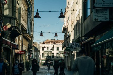  İspanya, Galiçya 'da Pontevedra Caddesi, Mayıs 2023. Yüksek kalite fotoğraf