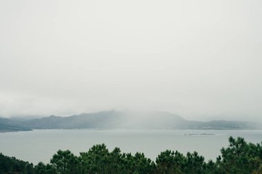 Cape ve Fisterra Deniz Feneri Chemin de Saint Jacques. Yüksek kalite fotoğraf