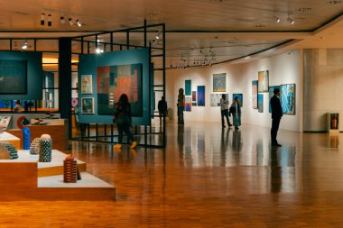 Mexico City - Mayıs 2023 içinde Modern Sanat Müzesi Chapultepec Ormanı içinde. Yüksek kalite fotoğraf