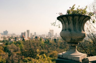 Meksika - Şubat 2022 Chapultepec 'ten Mexico City' ye panoramik manzara. Yüksek kalite fotoğraf