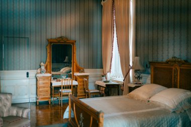 Mexico City, FEB 2023, Chapultepec Kalesi 'nin tarihi manzarası. Yüksek kalite fotoğraf