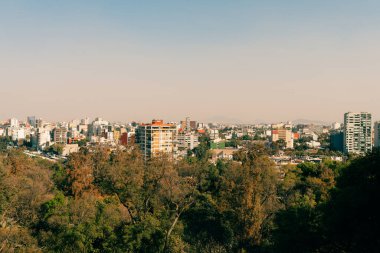  Meksika - Şubat 2022 Chapultepec 'ten Mexico City' ye panoramik manzara. Yüksek kalite fotoğraf