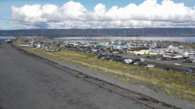 Homer Tükürük Homer, Alaska 'dan. Hava görüntüsü. Yüksek kalite 4k görüntü