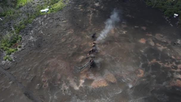 Flygfoto Från Vulkanen Kilauea Hawai Högkvalitativ Film — Stockvideo