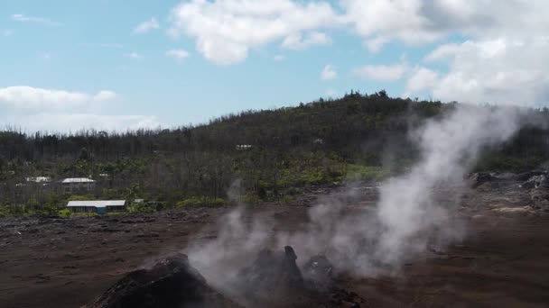 Luchtfoto Van Vulkaan Kilauea Het Grote Eiland Hawaï Hoge Kwaliteit — Stockvideo