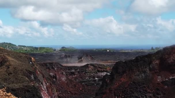 ハワイのビッグアイランドのヴォルカヌーエアリアル 高品質の4K映像 — ストック動画