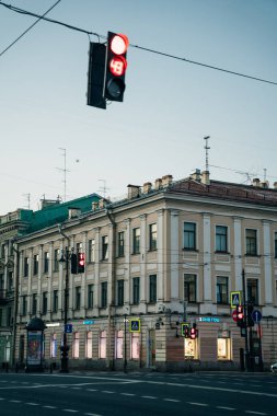 Sabah bomboş bir Nevsky vakası. Saint-Petersburg, Rusya. Yüksek kalite fotoğraf