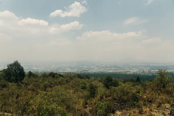 view of mexico city in the smog. High quality photo