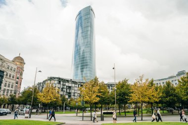 Bilbao, İspanya - Mayıs 2023 şehir sokağı. Yüksek kalite fotoğraf