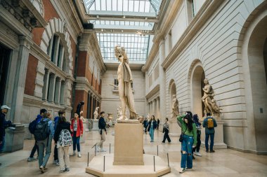 New York Şehri - Ekim 2022 Metropolitan Müzesi 'nde. Yüksek kalite fotoğraf